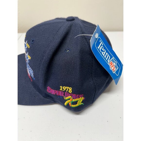 NEW VTG 90s Dallas Cowboys 5X Super Bowl Champions Annco Hat Cap NOS Wool Blend - Picture 3 of 15